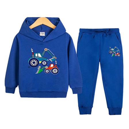 Pojkar Elastisk Midja Träningsoverall Set Långärmad 2 Delar Outfit