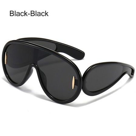 Y2K Wave Mask Solglasögon Sport Punk Shades UV400