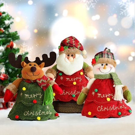 3 juläppelsäckar julklappspåse godispåse barn