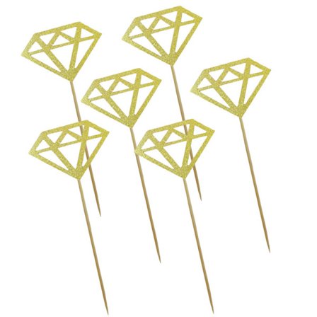 10 set glittrande diamant tårtinsatser Födelsedagstårta dekoration