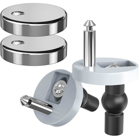 Hurtigfeste for toalettsete, universelle toalettsetehengsler for WC toalett blinde hull 1 par