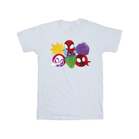 Marvel Boys Spidey And His Amazing Friends Faces T-Shirt 3-4 år