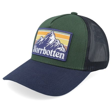 Wild Spirit - Verde trucker Cappellino - Swedish Norrbotten Landscape Dark Green/Black/Navy A-Frame Trucker @ Hatstore