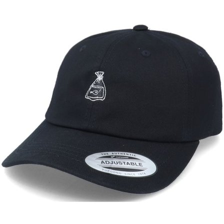 Abducted - Svart unconstructed Keps - Fishy Bag Black Dad Cap @ Hatstore