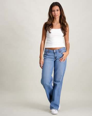 Abercrombie AFG LOW RISE BAGGY JEANS Sininen Farkut Tytöt - Kids Brand Store