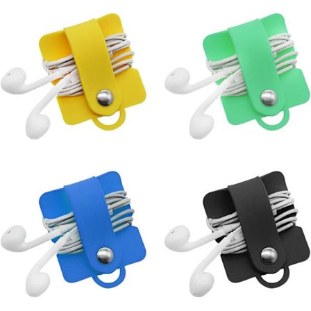 4 kpl Kuulokkeiden johdon järjestäjäpidike, Earbuds-hihnan pidike, He