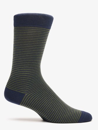 John Henric Men's Marineblaue & Grüne Socken Almeria Size Onesize