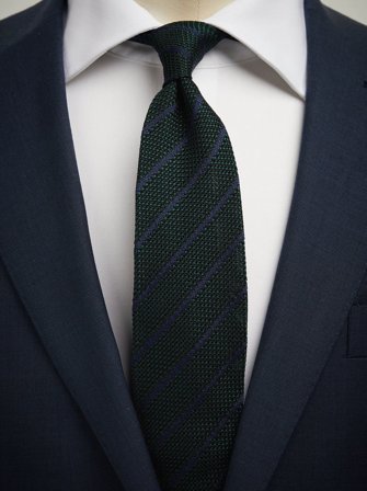 John Henric Men's Grüne Grenadine Krawatte Size 7,5