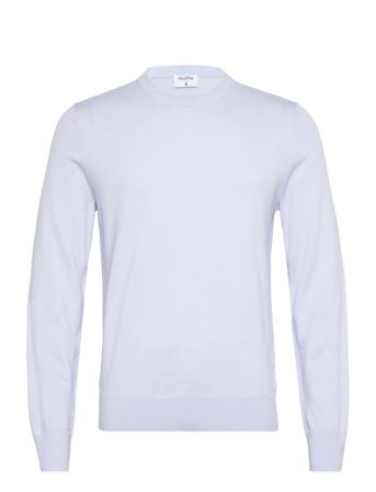 Cotton Merino Sweater Strikkegenser M. Rund Krage Blå Filippa K*Betinget Tilbud