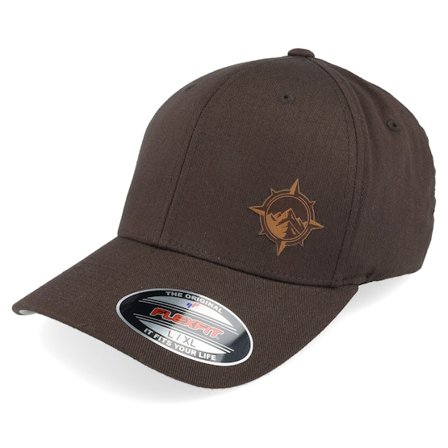 Wild Spirit - Brun flexfit Caps - Windrose Mountain Brown Patch Brown Flexfit @ Hatstore