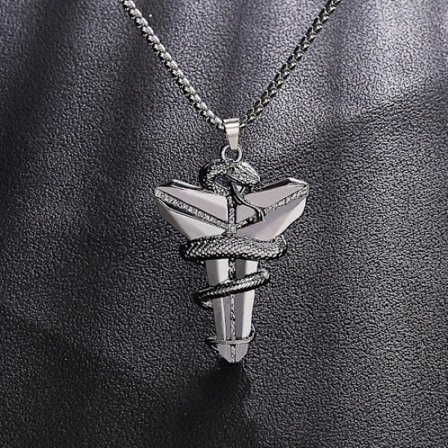 Kobe Mindesmærke Halskæde i Rustfrit Stål Basketball Stjerne Souvenir F
