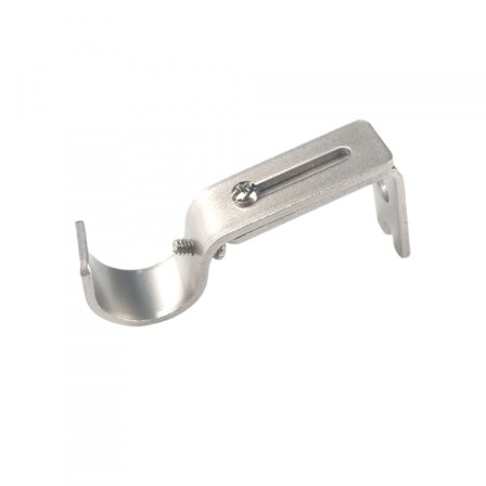 Justerbare gardinstangbeslag, 8-pak kraftige gardinstangsholdere til gardinstænger, hardware til vinduesgardinstang, 25 mm (sølv)