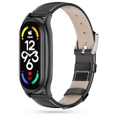 Amazfit Mi Band 6 / 5 / 4 / 3 NFC Stilrent Armband Veganläder Retro