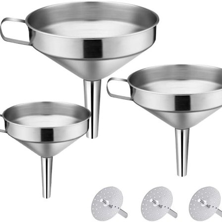Rostfritt stål tratt kök sil tratt set 3 delar