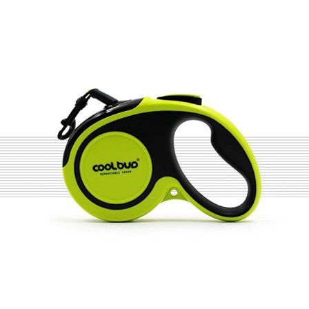 Pecute Retractable Dog Leash 5m, Retractable Dog Leashes (Up to 50Kg ), with Stop Button Lock, Nylon Tape with Reflective Stitching, for Small, Medium