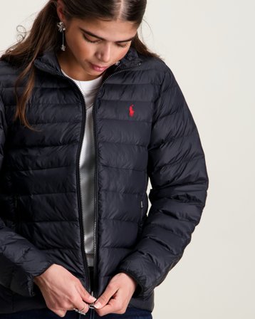 Polo Ralph Lauren P-Layer 2 Packable Quilted Jacket Sort Jakker Pige - Kids Brand Store