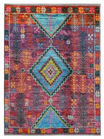 Moroccan Berber - Afghanistan Hand Knotted 84X118 Rug Afghanistan