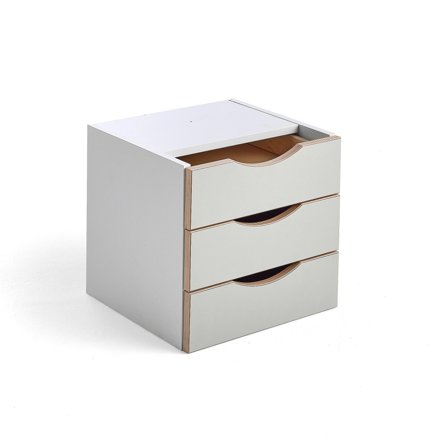 Schubladeneinsatz RICO, 3 Schubladen, grau