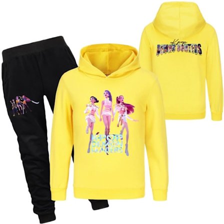 Unisex børne K pop tegneserie dæmonjæger figurer print 13 farver tilgængelige hoodie sæt med bukser, børnestørrelser