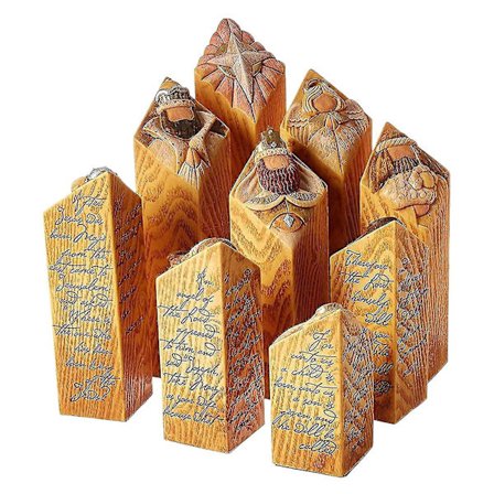 Fødselskirke søyle statuer sett harpiks håndverk ible figurer