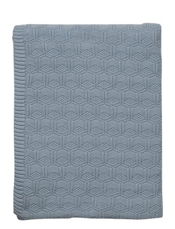 Plaid 130X170 Deco Knit Linen Blue Home Textiles Cushions & Blankets Blankets & Throws Blå Södahl
