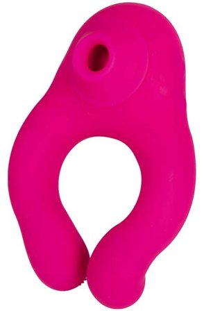 Kjøp Duo Vibrating Cock Ring With Air Pressure Pink - Penisring med vibrator | God pris