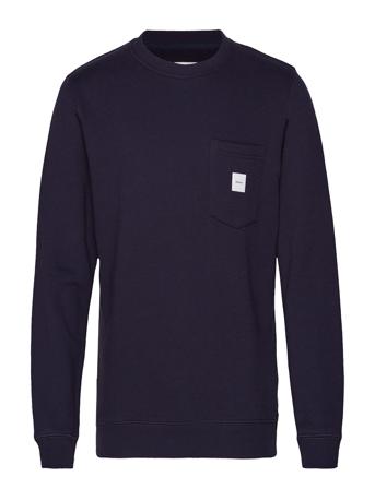 Square Pocket Sweatshirt Sweat-shirt Tröja Blå Makia