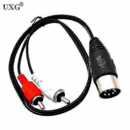 7 Pin DIN Han til 2 RCA Han/Hun Stik Adapter Kabel til B&O Gammelt TV Udstyr (50cm/150cm/5ft/1.5m)