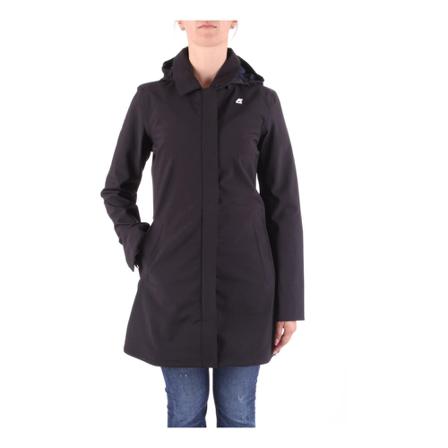 K-Way Parkas Sort, Dame, Størrelse: L