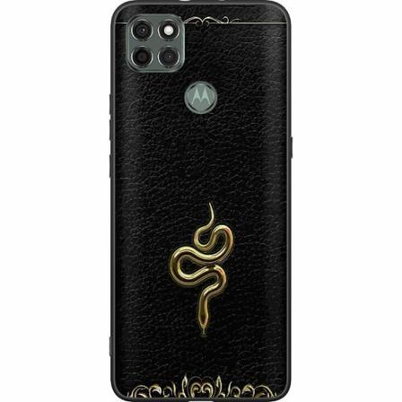 Motorola Moto G9 Power Svart Skal Guld Orm