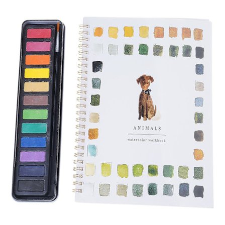 Akvarel Arbejdsbog Akvarelfarver Sæt Akvarelmaling Sæt Akvarelmaling Sæt Malersæt til Teenagere