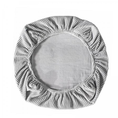 2 stk Elastiske Kontorstolsetetrekk Strekkbare Stolsetertrekk Sølvgrå