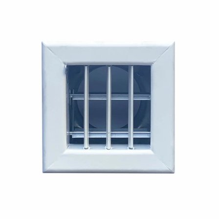 Bocchetta 9,3x9,3 cm raccordo Ø 6 cm per stufe a pellet EK63 gruppo Edilkamin