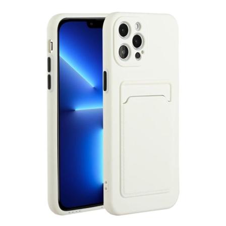 iPhone 13 Pro Max skal med korthållare - Vit Vit