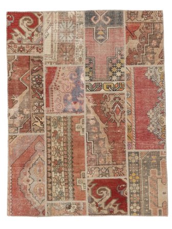 Vintage Mały Patchwork Dywan 155X200 Wełna