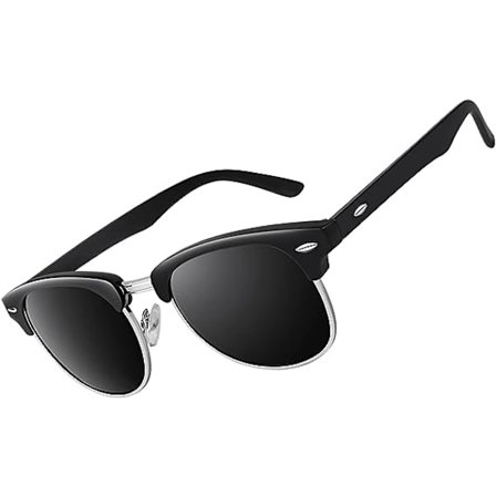 Solglasögon Män Kvinnor Polariserad Klassisk Retro Halvram Glasögon