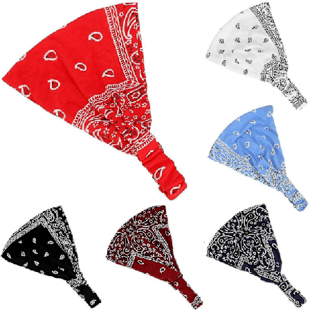 6 kpl Paisley Bandana Pääpanta Naisille Joustavalla Joogapannalla Säädettävä Turbaani Päähuivi
