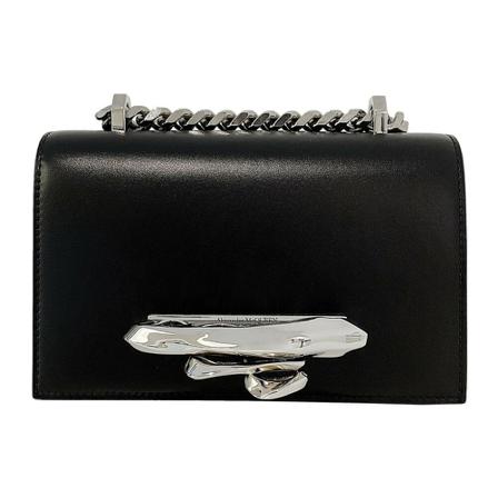 Alexander McQueen, Sculptural Mini Jewelled Satchel Zwart, Dames, Maat:ONE Size