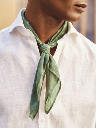 John Henric Men's Hellgrünes Bandana Paisley Size Onesize