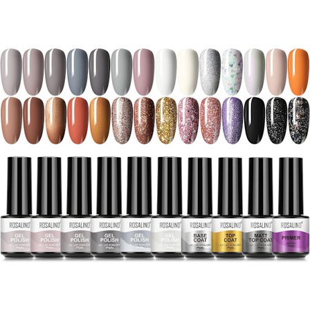 Semi-permanent lack 32 st manikyr nail art set nagellack gel