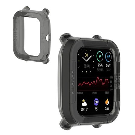 Amazfit GTS 2 Mini / Pop pro enkelt TPU-skal - Genomskinlig Svart