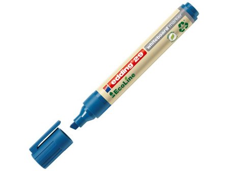 EDDING Whiteboardpenna 29 Ecoline snedskuren spets 1–5mm blå - Lyreco - Kontorsmaterial - Pennor - Whiteboardpennor - Skuren spets