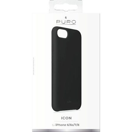 iPhone 6/6S/7/8/SE 2020, Icon-cover, sort