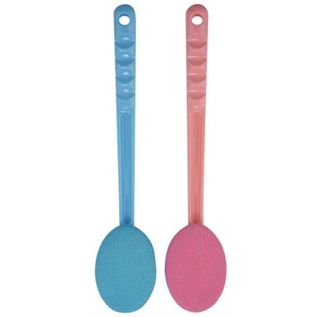 2 Rosa & Blå Rygg- & Massagebadborste Enkel Lotion Applicator, Extra Långt Handtag, Perfekt För Kroppen Ca