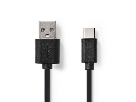 NEDIS Kabel USB-A - USB-C 3m Svart - Lyreco - Datorprodukter - Kablar och adaptrar - USB-kablar