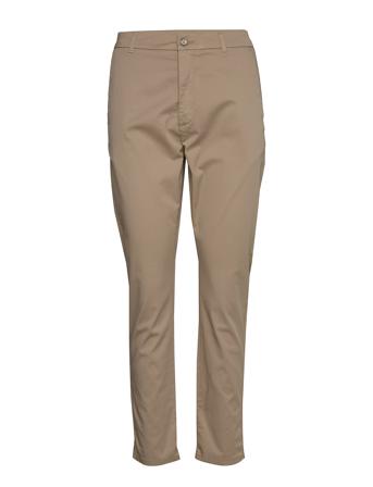 News Edit Trousers Byxa Med Raka Ben Beige Hope