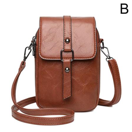 Kvinnor Mobiltelefonväska Läder Cross-body Mini Handväska Shoulder Po