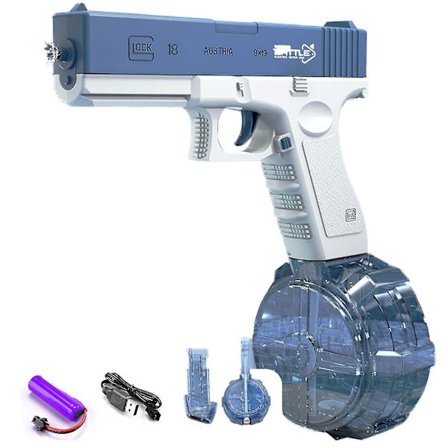 Elektrisk vattenpistol -sprutpistoler Vattenblästerleksaksspray Upp till 32 fot hög kapacitet sprutpistoler Blue C