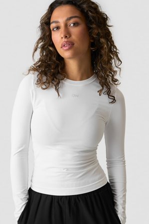ICANIWILL - Essence Seamless Long Sleeve White Snow - Oberteile - Damen - ICIW
