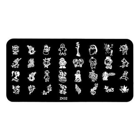 Leimauslevy - Kynsikoristeet - ZK02 - Suorakulmio